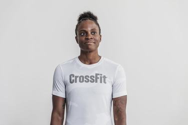 Nobull Crossfit® Women's T Shirts White Camo | Australia (SI6209)